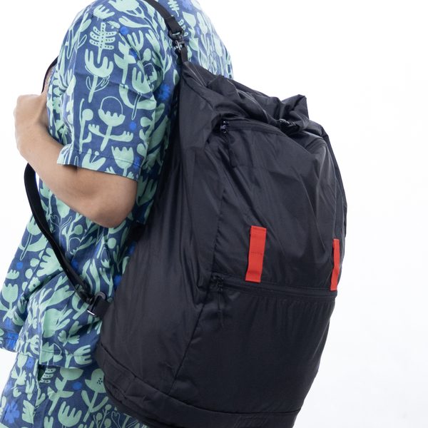 Roll Top worn as a backpack